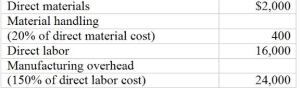 Use the following to answer questions: Richardson Motors uses ten units of part Number T305 each month in the production of large Diesel engines. The cost to manufacture one unit of T305 is presented below:     Material handling, which is not included in manufacturing overhead, represents the direct variable costs of the receiving department that are applied to direct materials and purchased components on the basis of their costs. Richardson's annual manufacturing overhead budget is one-third variable and two-thirds fixed)  Simpson Castings, one of Richardson's reliable vendors, has offered to supply T305 at a unit price of $30,000. -Assume Richardson Motors is able to rent all idle capacity for $50,000 per month. If Richardson decides to purchase the ten units from Simpson Castings, Richardson's monthly Cost for T305 would: A)  Decrease $14,000 B)  Increase $46,000 C)  Decrease $34,000 D)  Decrease $64,000