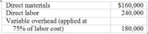 Tucker Corporation needs to purchase 80,000 components from a supplier each year. Management is determining if they could produce the unit in-house at a lower cost per unit than the $50 per unit currently being charged by the outside vendor. They determined the following costs would be incurred to produce an initial batch of 10,000 units:     The production manager determined that the direct labor is subject to an 80% learning curve. The initial production run is 10,000 units. Required: Should Tucker make or buy the 80,000 units? Assume that variable overhead cost varies directly with direct labor cost.
