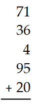 Add. -  A)  249 B)  226 C)  262 D)  236