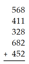 Add. -  A)  2441 B)  2451 C)  2541 D)  2551