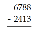 Subtract. -  A)  4375 B)  4369 C)  6375 D)  4349