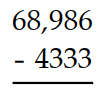 Subtract. -  A)  64,587 B)  64,647 C)  64,653 D)  68,653