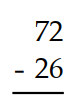 Subtract. -  A)  46 B)  98 C)  42 D)  66