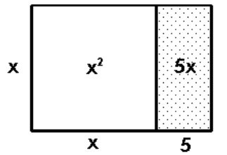  Draw and label rectangles to illustrate the given product. - (2 x+5) (2 x+5)   A)    B)    C)    D)    