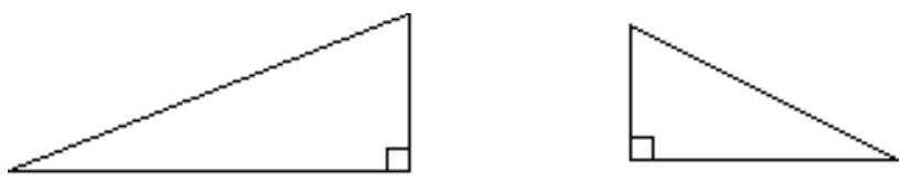  For the pair of similar triangles, find the length of the indicated side. -  In the left triangle, the hypotenuse has length 10 , and the longer leg has length 8 . In the right triangle, the hypotenuse has length 5 , the longer leg has length 4 , and the shorter leg has length 3 . Find the length,  x , of the shorter leg of the left triangle. A)   x=9  B)   x=3  C)   x=4  D)   x=6