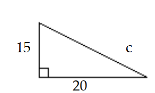 Find the length of the third side of the right triangle. Where appropriate, give both an exact answer and an approximation to three decimal places. -  A)  18 B)  13 C)  24 D)  25