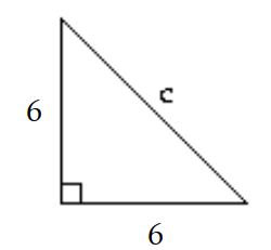  Find the length of the third side of the right triangle. Where appropriate, give both an exact answer and an approximation to three decimal places. -  A)   \sqrt{108} \approx 10.392  B)  6 C)   \sqrt{72} \approx 8.485  D)  12 