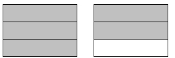  What part of the object or set of objects is shaded? -  A)   \frac{1}{5}  B)   \frac{5}{3}  C)   \frac{5}{6}  D)   \frac{5}{1}