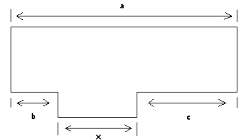  Solve. Write a mixed numeral for the answer. -Find the length of the section represented by  x  in the figure.    \begin{aligned} & \mathbf{a}=25 \frac{3}{4} \\ & \mathbf{b}=1 \frac{11}{16} \\ & \mathbf{c}=10 \frac{3}{4} \end{aligned}  A)   13 \frac{5}{16}  B)   16 \frac{11}{16}  C)   13 \frac{7}{16}  D)   34 \frac{13}{16}