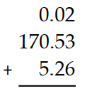 Add. -  A)  175.71 B)  176.71 C)  176.81 D)  175.81