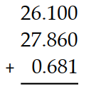 Add. -  A)  55.641 B)  55.841 C)  54.841 D)  54.641