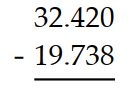 Subtract. -  A)  14.000 B)  12.682 C)  12.698 D)  12.692