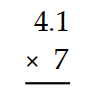 Multiply. -  A)  0.287 B)  28.7 C)  287 D)  2.87