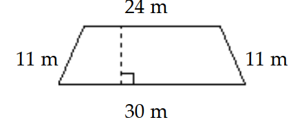 <strong>Find the perimeter of the polygon. - </strong> A) 264 \mathrm{~m} B) 76 \mathrm{~m} C) 30 \mathrm{~m} D) 41 \mathrm{~m}