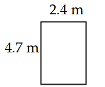  Find the area. -  A)   7.1 \mathrm{~m}^{2}  B)   22.56 \mathrm{~m}^{2}  C)   14.2 \mathrm{~m}^{2}  D)   11.28 \mathrm{~m}^{2}