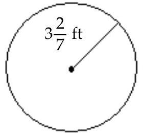  Find the circumference of the circle. Use 3.14 or  \frac{22}{7}  for  \pi  as indicated. -Use  \frac{22}{7}  for  \pi .   A)   33 \frac{319}{343} \mathrm{ft}  B)   20 \frac{32}{49} \mathrm{ft}  C)   10 \frac{16}{49} \mathrm{ft}  D)   5 \frac{8}{49} \mathrm{ft}