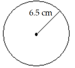  Find the area of the circle. Use 3.14 or  \frac{22}{7}  for  \pi  as indicated. -Use 3.14 for  \pi .   A)   40.82 \mathrm{~cm}^{2}  B)   132.665 \mathrm{~cm}^{2}  C)   81.64 \mathrm{~cm}^{2}  D)   530.66 \mathrm{~cm}^{2}