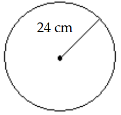  Find the area of the circle. Use 3.14 or  \frac{22}{7}  for  \pi  as indicated. -Use 3.14 for  \pi .   A)   150.72 \mathrm{~cm}^{2}  B)   7234.56 \mathrm{~cm}^{2}  C)   1808.64 \mathrm{~cm}^{2}  D)   301.44 \mathrm{~cm}^{2}