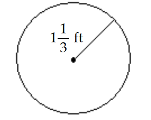  Find the area of the circle. Use 3.14 or  \frac{22}{7}  for  \pi  as indicated. -Use  \frac{22}{7}  for  \pi .   A)   17 \frac{247}{441} \mathrm{ft}^{2}  B)   5 \frac{37}{63} \mathrm{ft}^{2}  C)   4 \frac{4}{21} \mathrm{ft}^{2}  D)   8 \frac{8}{21} \mathrm{ft}^{2}