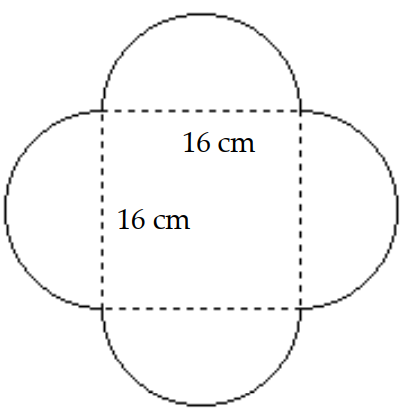  Find the perimeter. Use 3.14 for  \pi . -  A)   50.24 \mathrm{~cm}  B)   100.48 \mathrm{~cm}  C)   164.48 \mathrm{~cm}  D)   132.48 \mathrm{~cm}