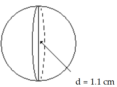  Find the volume of the sphere. Use 3.14 or  \frac{22}{7}  for  \pi  as indicated. -Use 3.14 for  \pi .   A)   0.392 \mathrm{~cm}^{3}  B)   0.697 \mathrm{~cm}^{3}  C)   1.266 \mathrm{~cm}^{3}  D)   5.572 \mathrm{~cm}^{3}