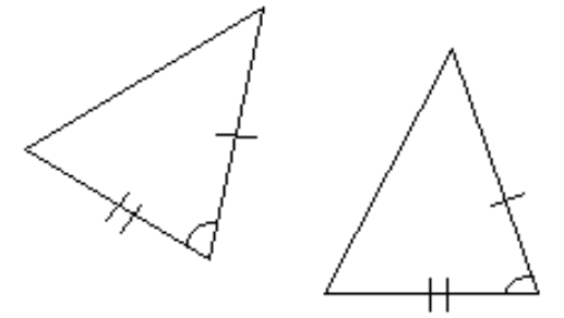 Determine whether the pair of triangles is congruent by the SAS property. - 
