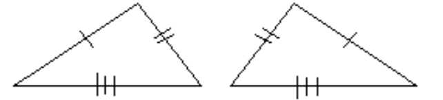 Determine whether the pair of triangles is congruent by the SAS property. - 