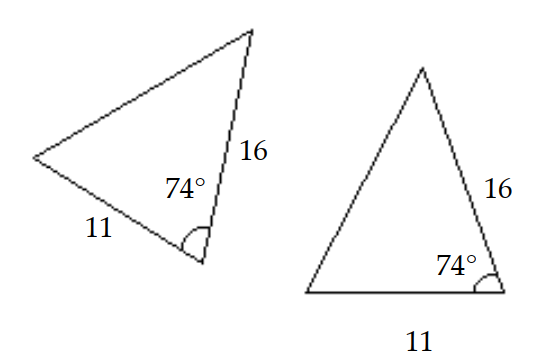 Determine whether the pair of triangles is congruent by the SAS property. - 