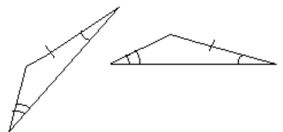 Determine whether the pair of triangles is congruent by the ASA property. - 