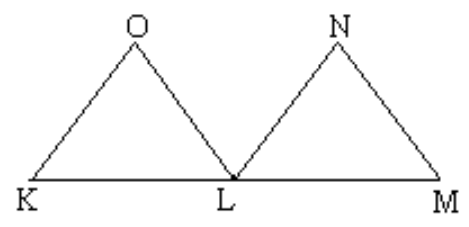  Explain why the indicated triangles are congruent. - \mathrm{L}  is the midpoint of  \overline{\mathrm{KM}} . \quad \mathrm{LKO} \cong \triangle \mathrm{LMN} . \overline{\mathrm{OK}} \cong \overline{\mathrm{NM}} . Explain why  \Delta \mathrm{LKO} \cong \Delta \mathrm{MN} .    