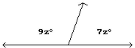  Solve the problem. -Find the measures of the supplementary angles.   A)   96.25^{\circ}  and  83.75^{\circ}  B)   202.5^{\circ}  and  157.5^{\circ}  C)   101.25^{\circ}  and  78.75^{\circ}  D)   50.63^{\circ}  and  39.38^{\circ}