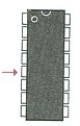 <strong>The arrow in the figure below points to pin number ________. </strong> A) 12 B) 5 C) 13 D) 4
