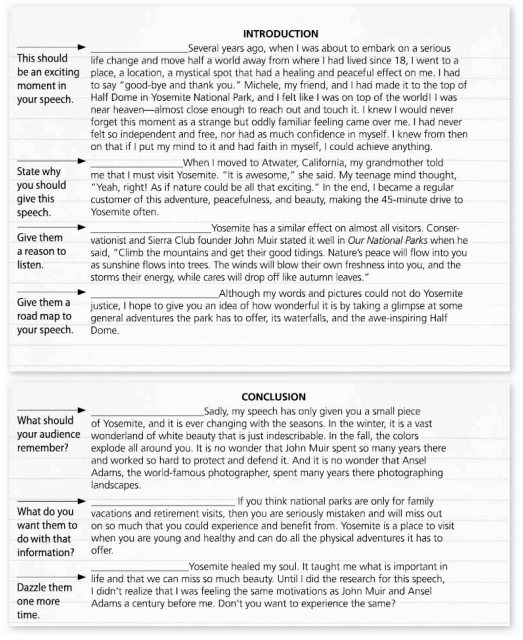 Read the sample informative introduction and conclusion below and label each section.  