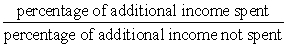 The multiplier effect is equal to: A)  .   B)  .   C)  .   D)  .  