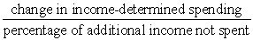 The multiplier effect is equal to: A)  .   B)  .   C)  .   D)  .  