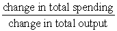 The multiplier effect is equal to: A)  .   B)  .   C)  .   D)  .  