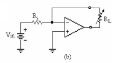 <strong> Figure 20-1 -Refer to Figure 20-1 (a). If R<sub>1</sub> = R<sub>2</sub> = 30 k? and the closed loop gain is 450, the value of the external gain-setting resistor R<sub>G</sub> is:</strong> A) 13.4 ?. B) 134 ?. C) 134 k?. D) none of the above.