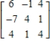 The matrix is symmetric.