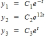 <strong>Solve the system of first-order linear differential equations given below. </strong> A) B) C) D) E)