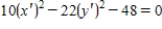 <strong>Use the Principal Axes Theorem to perform a rotation of axes to eliminate the xy-term in the quadratic equation . Identify the resulting rotated conic and give its equation in the new coordinate system.</strong> A) Ellipse; B) Hyperbola; C) Ellipse; D) Hyperbola; E) Ellipse;