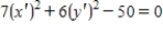 <strong>Use the Principal Axes Theorem to perform a rotation of axes to eliminate the xy-term in the quadratic equation . Identify the resulting rotated conic and give its equation in the new coordinate system.</strong> A) Ellipse; B) Hyperbola; C) Ellipse; D) Hyperbola; E) Ellipse;