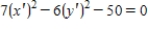 <strong>Use the Principal Axes Theorem to perform a rotation of axes to eliminate the xy-term in the quadratic equation . Identify the resulting rotated conic and give its equation in the new coordinate system.</strong> A) Ellipse; B) Hyperbola; C) Ellipse; D) Hyperbola; E) Ellipse;