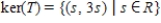 <strong>Find the kernel of the linear transformation , defined by .</strong> A) B) C) D) E)