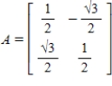 <strong>Find the standard matrix A for the linear transformation T, where T is the counterclockwise rotation of 30° about the origin in .</strong> A) B) C) D) E)