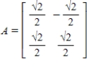 <strong>Find the standard matrix A for the linear transformation T, where T is the counterclockwise rotation of 30° about the origin in .</strong> A) B) C) D) E)
