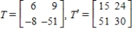 <strong>Find the standard matrices for and where , and , .</strong> A) B) C) D) E)