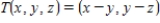 Find where and by using the matrix relative to and .