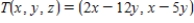 Find where and by using the matrix relative to and .