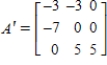 <strong>Find the matrix A' for T relative to the basis . , </strong> A) B) C) D) E)