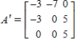 <strong>Find the matrix A' for T relative to the basis . , </strong> A) B) C) D) E)